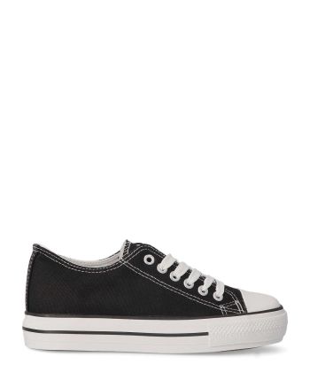 VVNN Zapatilla lona casual mujer BOL BYH72 NEGRO