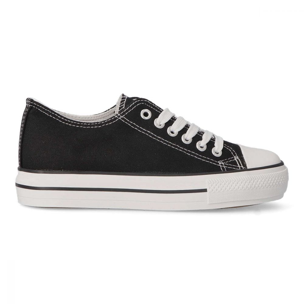 VVNN Zapatilla lona casual mujer BOL BYH72 NEGRO