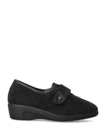 DEVALVERDE Zapatilla de casa comoda mujer VAL 208 NEGRO