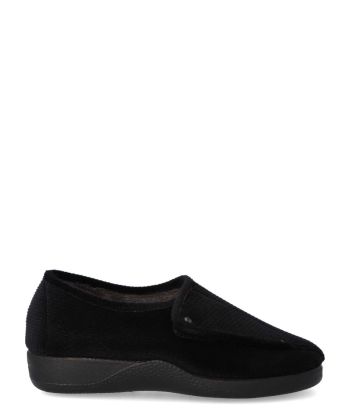 DEVALVERDE Zapatilla de casa comoda mujer VAL 1124 NEGRO