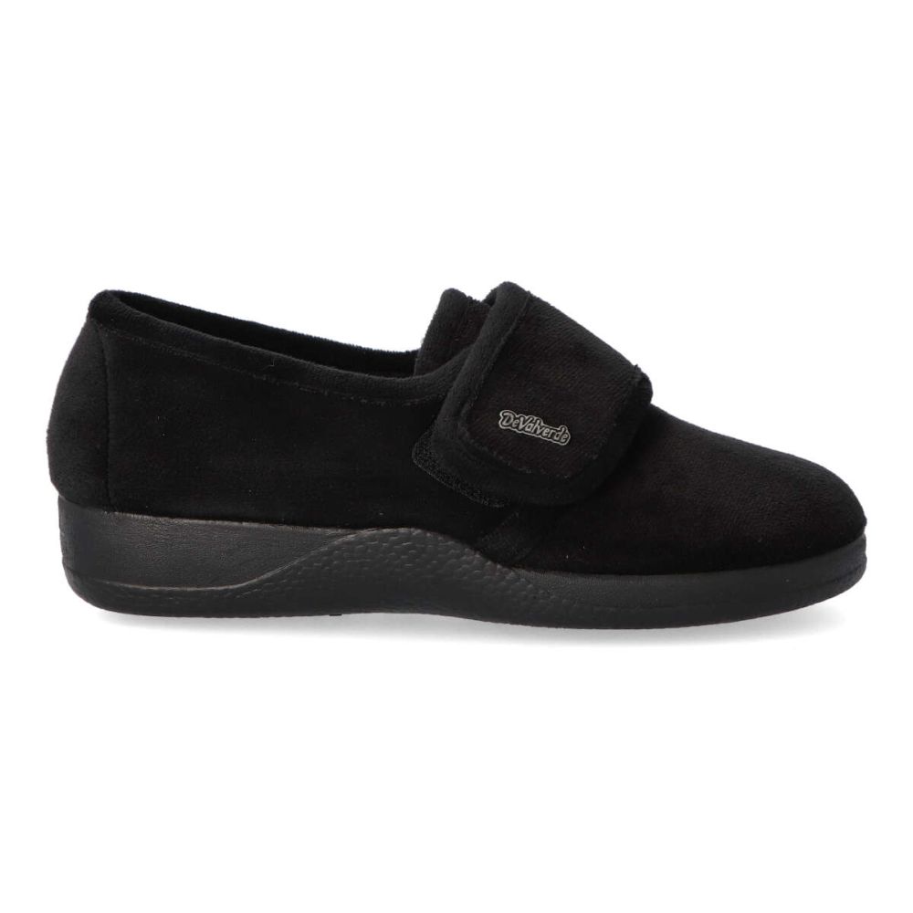 DEVALVERDE Zapatilla de casa comoda mujer VAL 1149 NEGRO