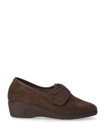 DEVALVERDE Zapatilla de casa comoda mujer VAL 208 MARRON