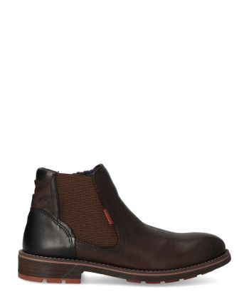 FLUCHOS Botín piel chelsea hombre FLU F1343 CHOCOLATE