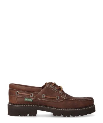 SNIPE Zapato náutico piel hombre SNI 21291 MARRON