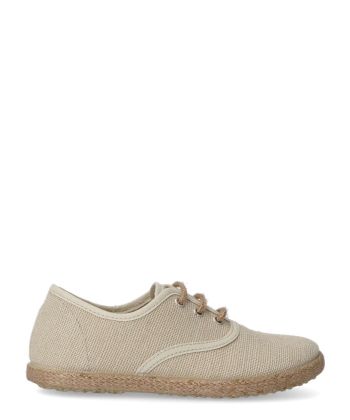 PEKES Zapatilla alpargata lino niño BAT 47631 TAUPE