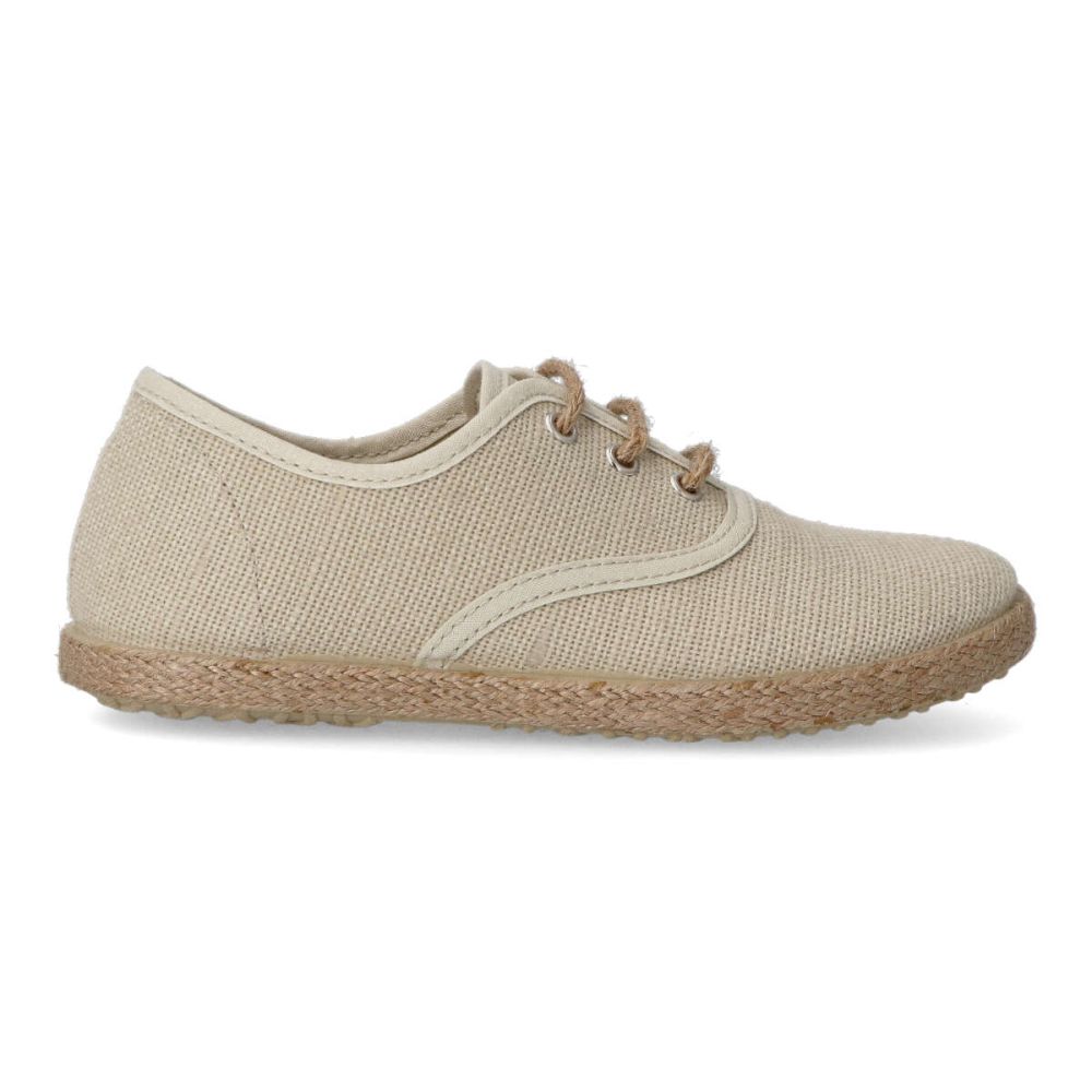 PEKES Zapatilla alpargata lino niño BAT 47631 TAUPE