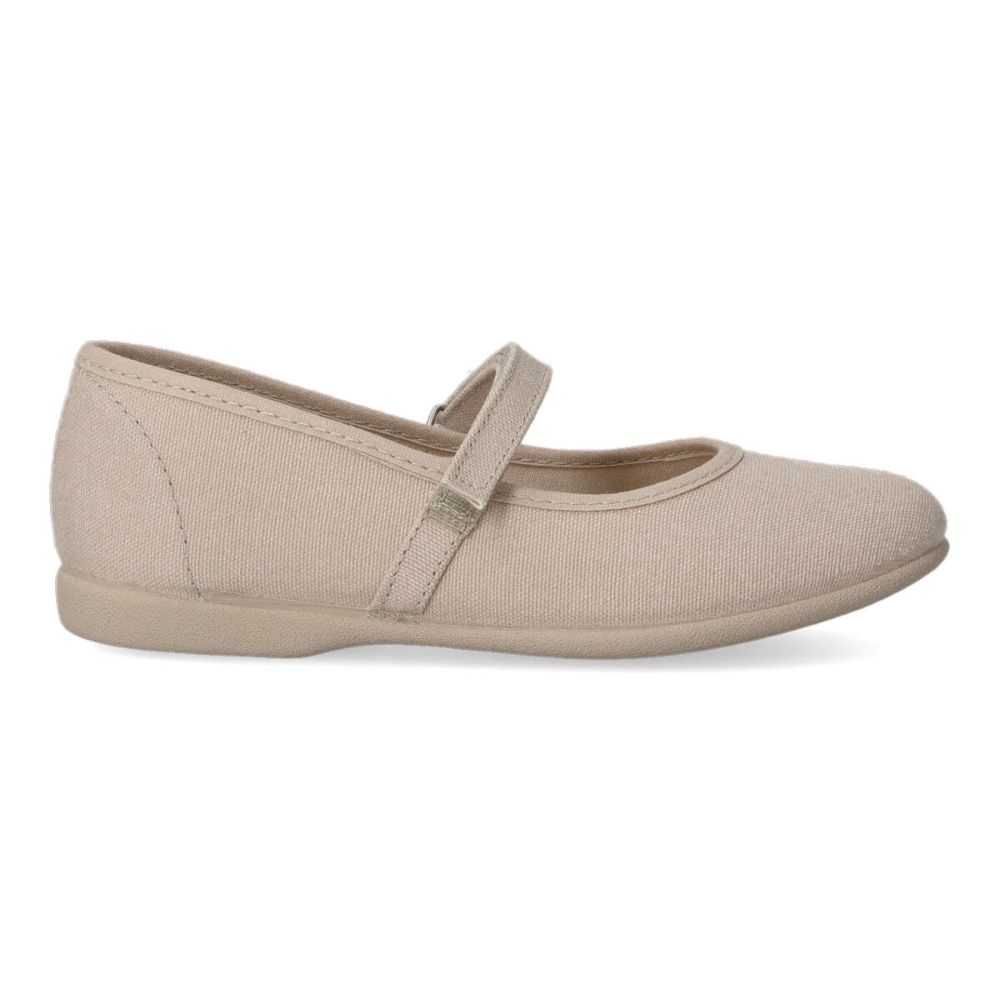 PEKES Zapato mercedita velcro lona BAT 11301 TAUPE