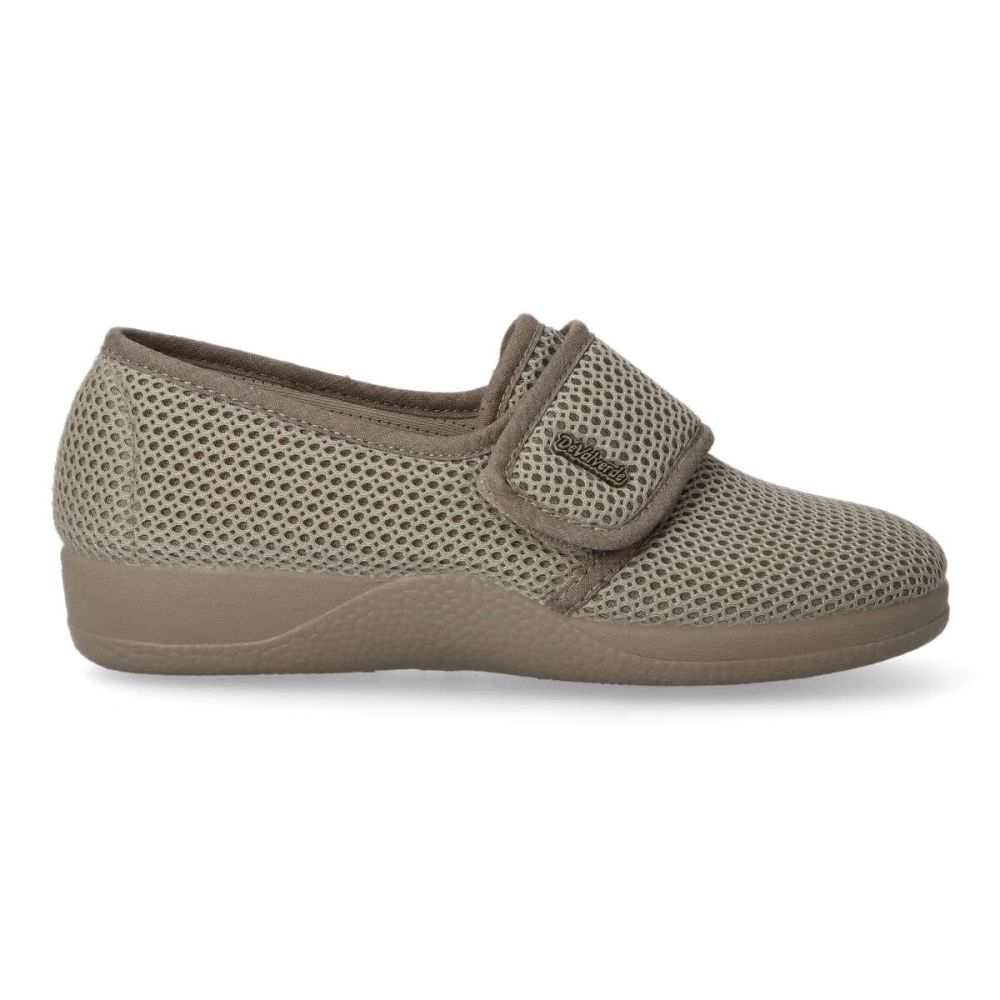 DEVALVERDE Zapatilla de casa velcro mujer