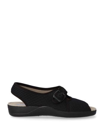 DEVALVERDE Zapatilla de casa cómoda mujer VAL 1185 NEGRO