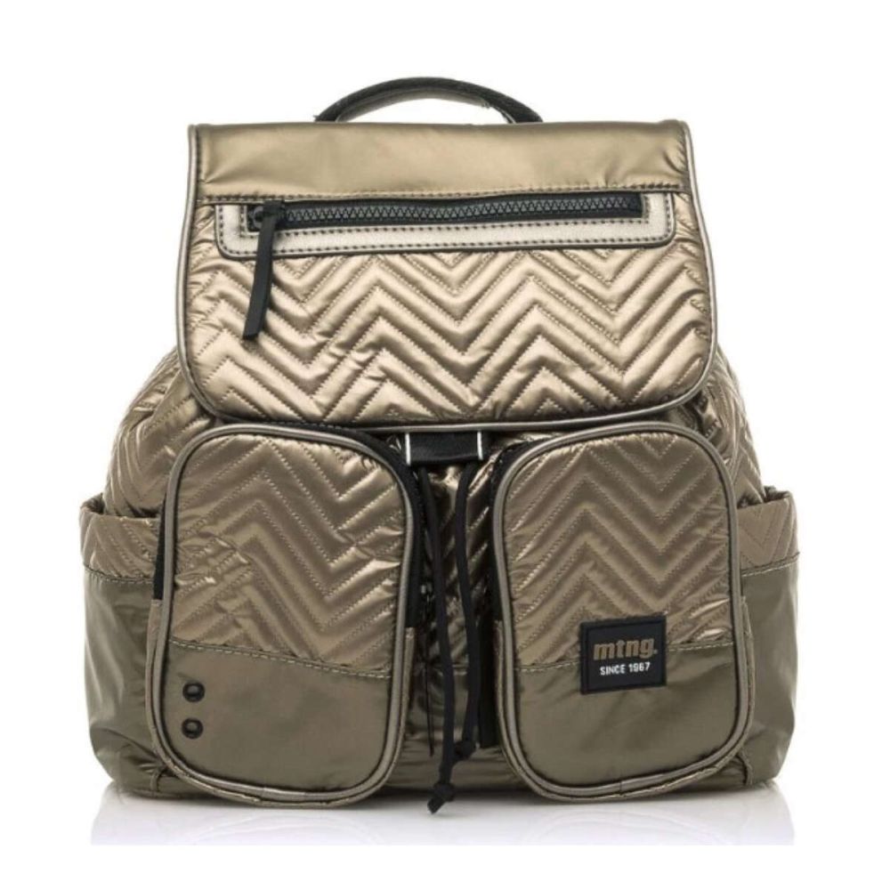 MTNG Bolso mochila taupe mujer