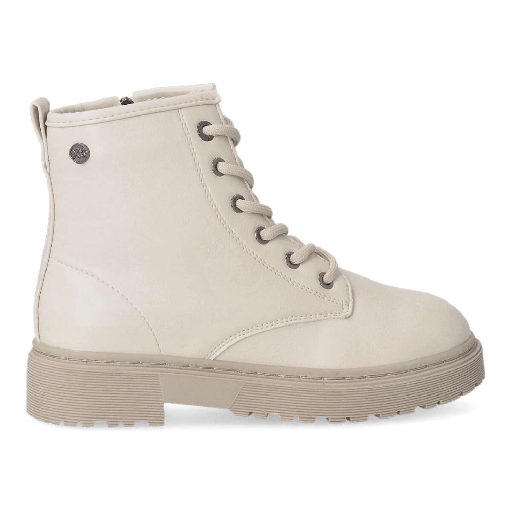 XTI Bota militar cordones cremallera