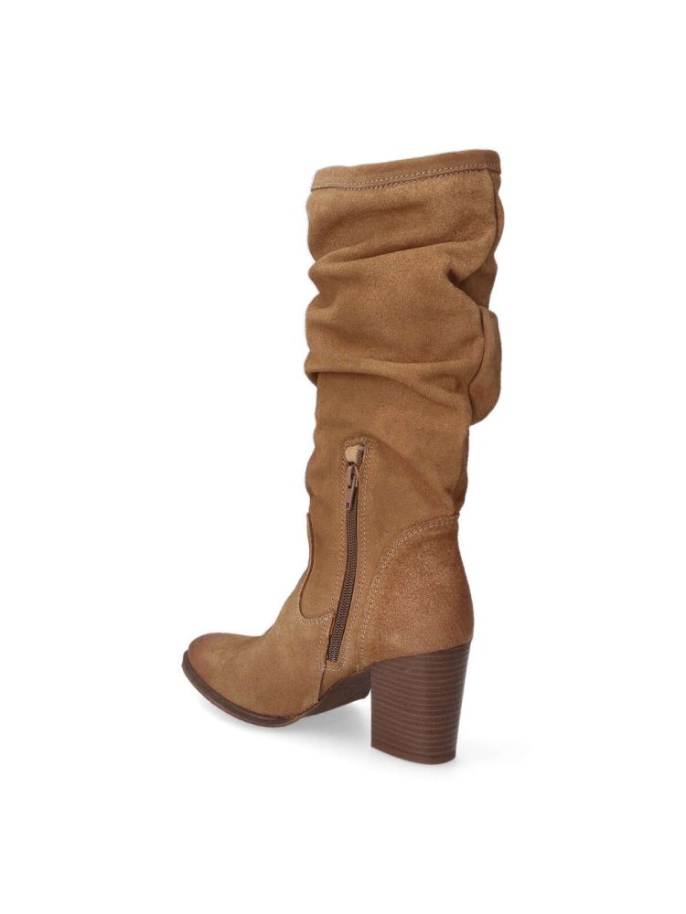 Mustang Botas Altas Piel Arrugadas Bota Campera Arrugada Botas