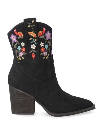 BUONAROTTI Bota cowboy bordado flores