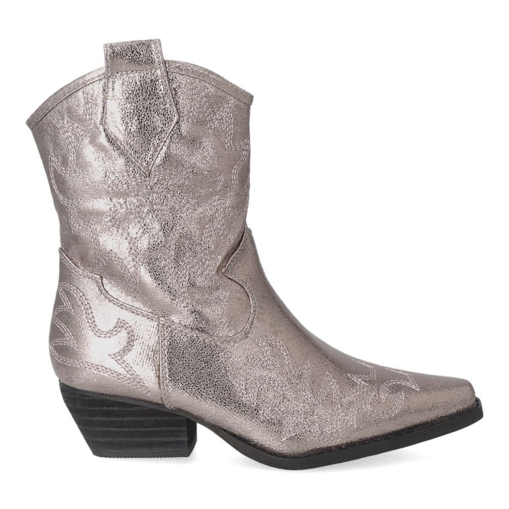 BUONAROTTI Bota cowboy metalizada mujer