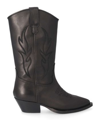 ALPE Bota cowboy piel bordada mujer