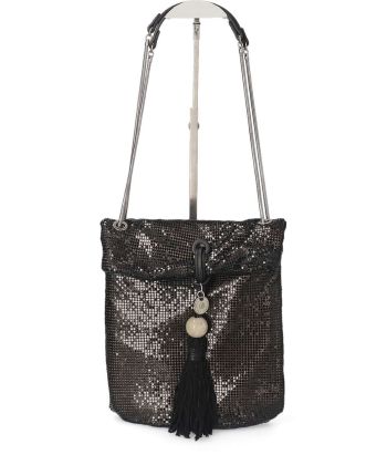 CACHAREL Bolso bandolera metal negro