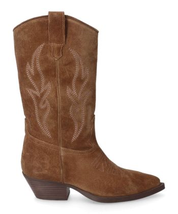 ALPE Bota cowboy piel serraje mujer