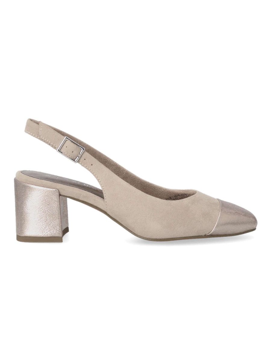 Zapatos Dorados Destalonados De Tacón De Aguja Medio Spicy De Asos Design