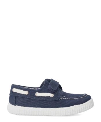 PEKES Zapato náutico lona velcro niño