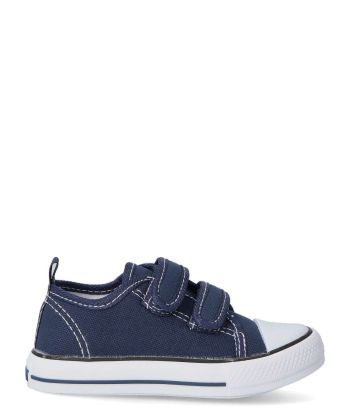 PEKES Zapatilla lona casual velcro