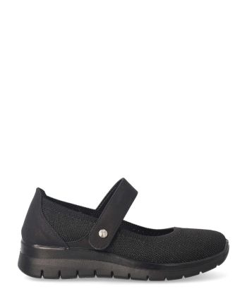 AMARPIES Zapato confort textil velcro mujer