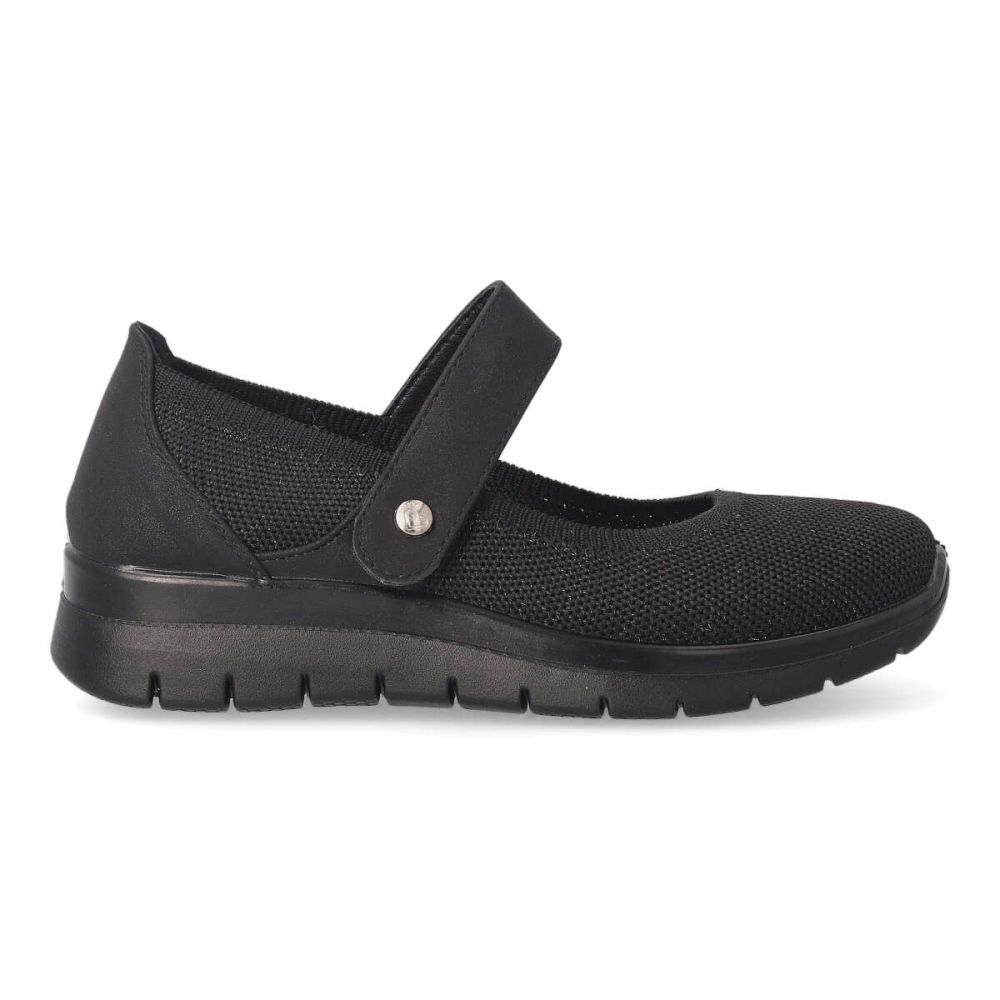 AMARPIES Zapato confort textil velcro mujer