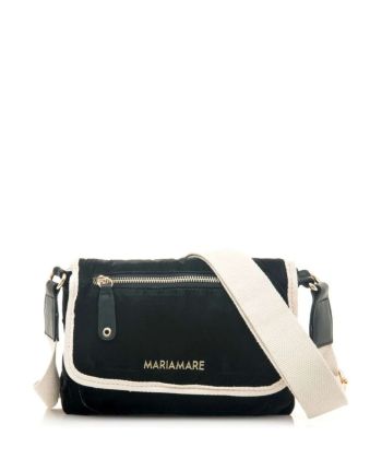 MARIA MARE Bolso bandolera negro y crema Vika