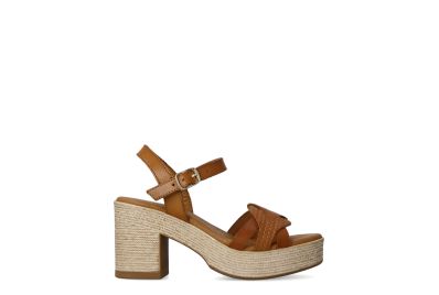 VANESSA Sandalia tacón simil yute mujer