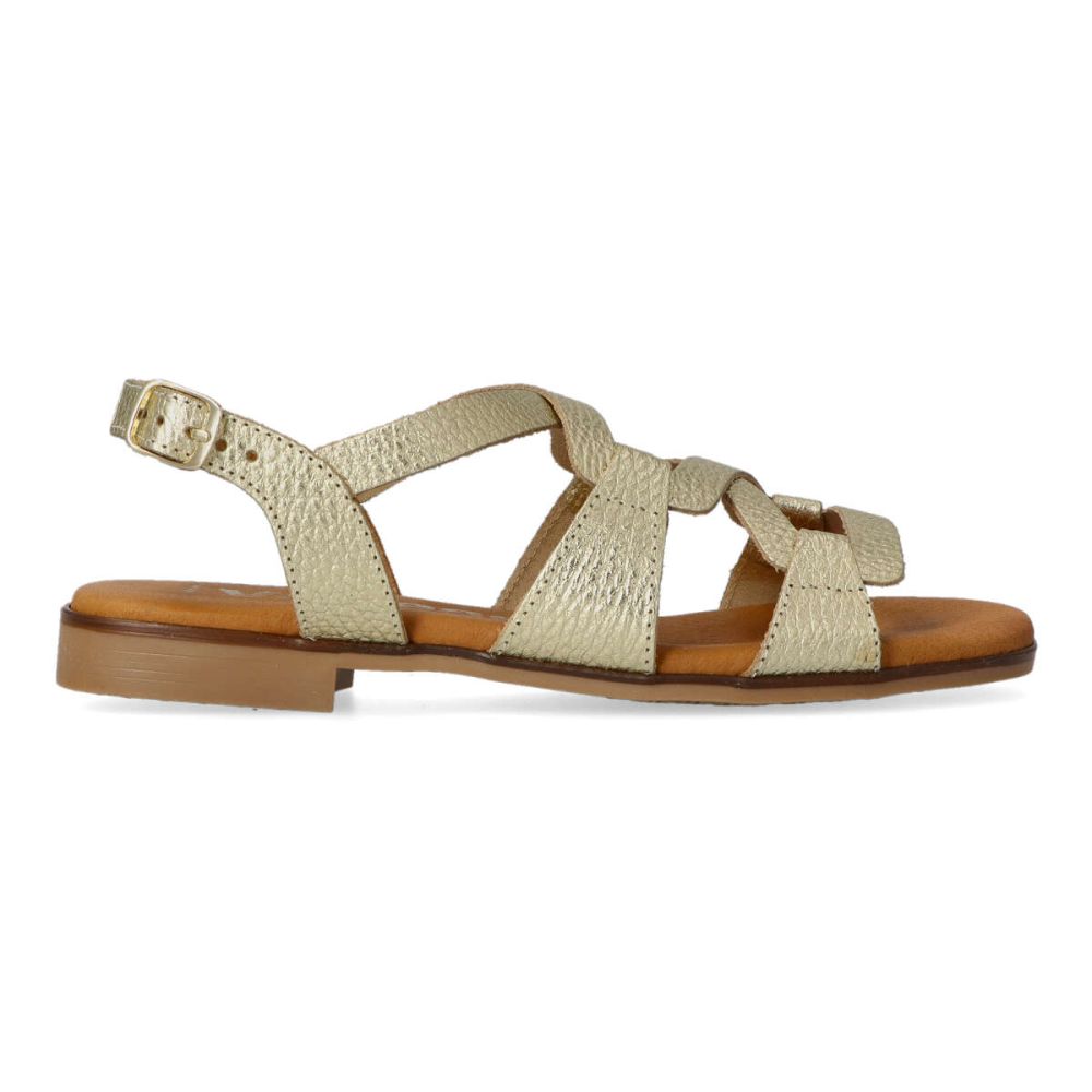 VANESSA Sandalia plana piel tiras cruzadas