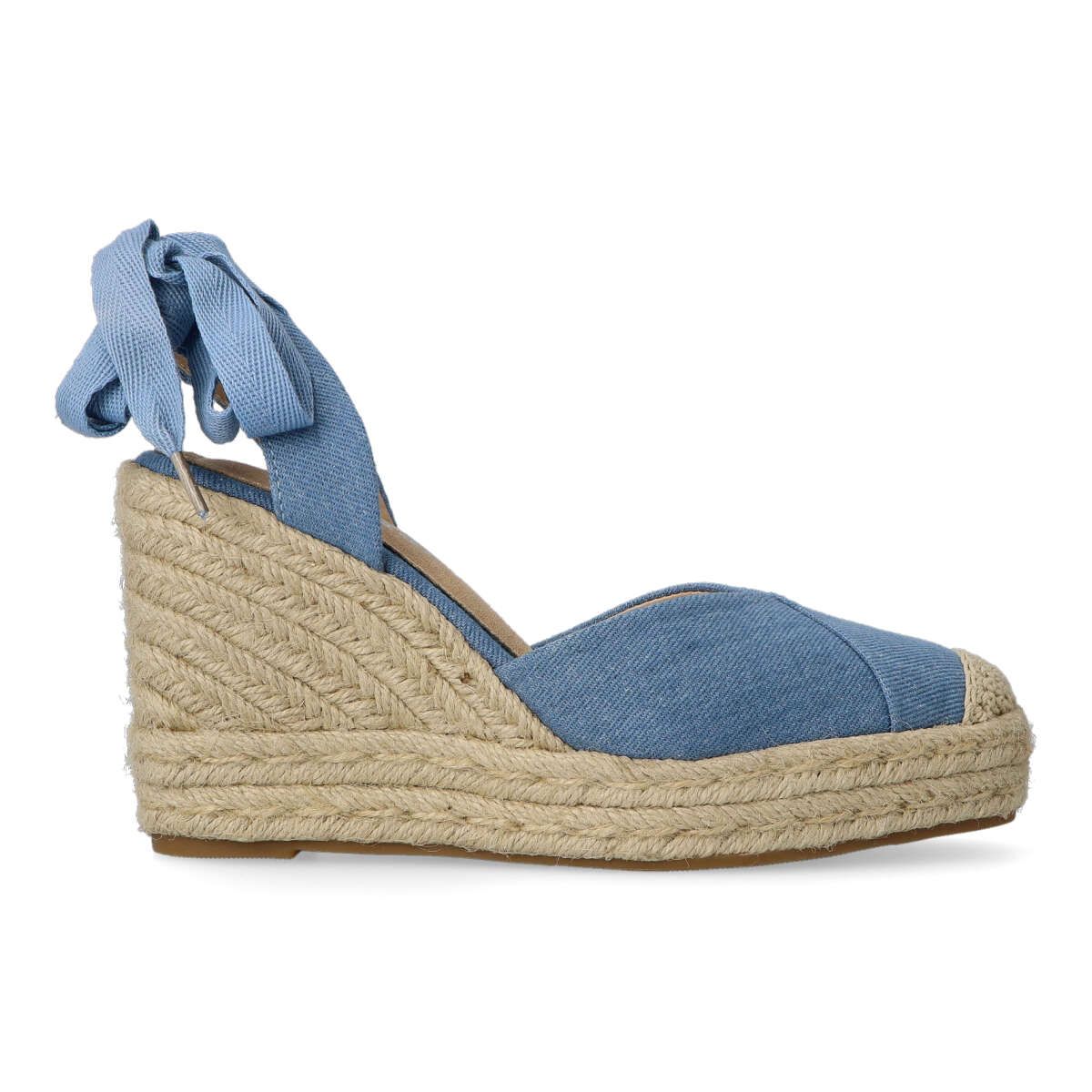 Cuñas Esparto Plata Alpargata Vanessa Valenciana De Yute Cuña