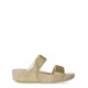 FITFLOP Sandalia piel doble pala metalizada