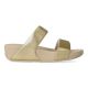 FITFLOP Sandalia piel doble pala metalizada