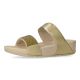 FITFLOP Sandalia piel doble pala metalizada