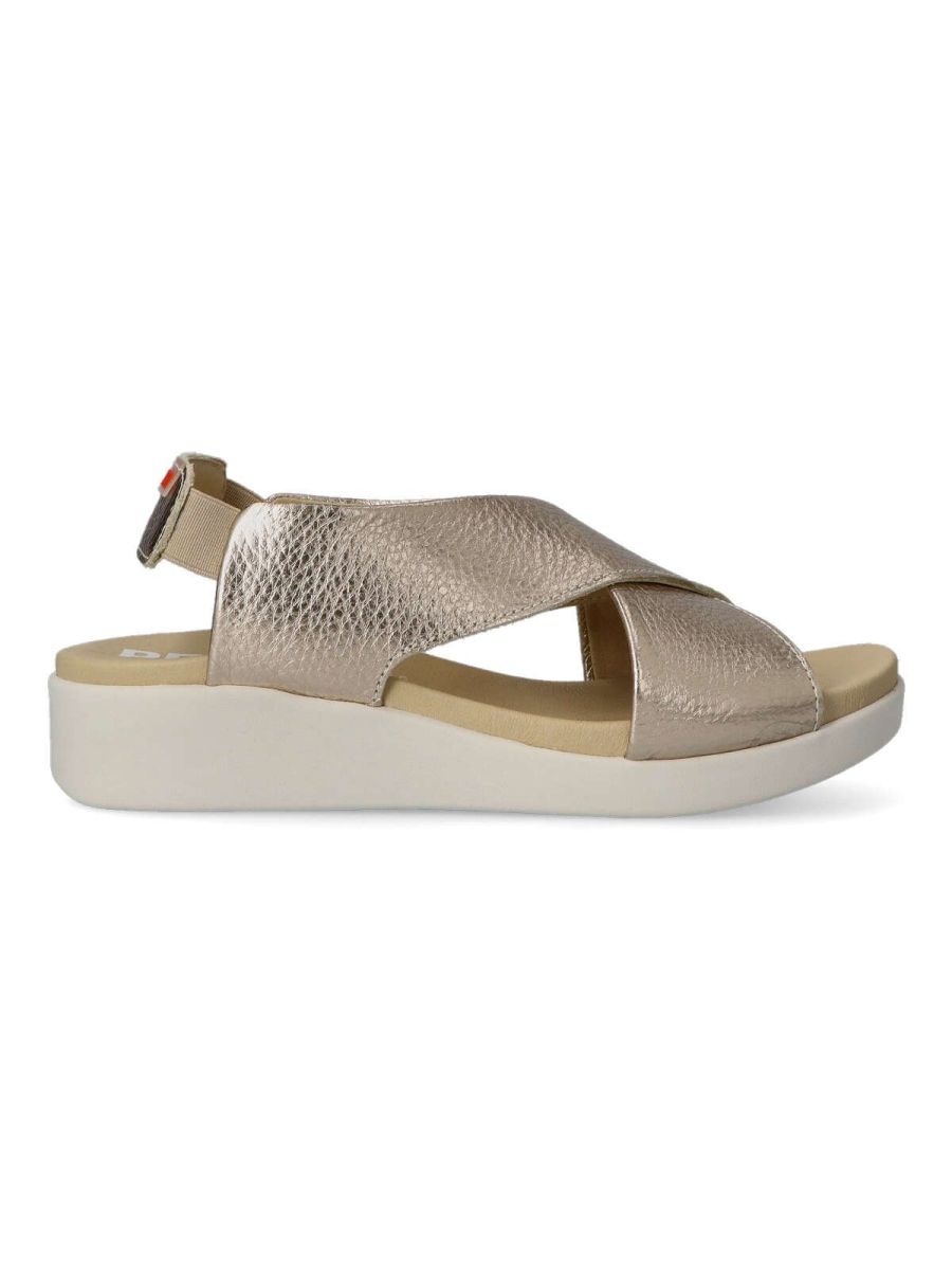 Pepe Menargues Women's Sandalia New York Sandal- Black/Gold