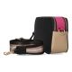 VVNN Bolso bandolera negro-fucsia-camel