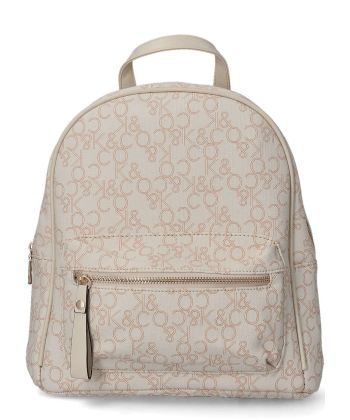 VVNN Bolso mochila crema mujer