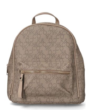 VVNN Bolso mochila estampada taupe