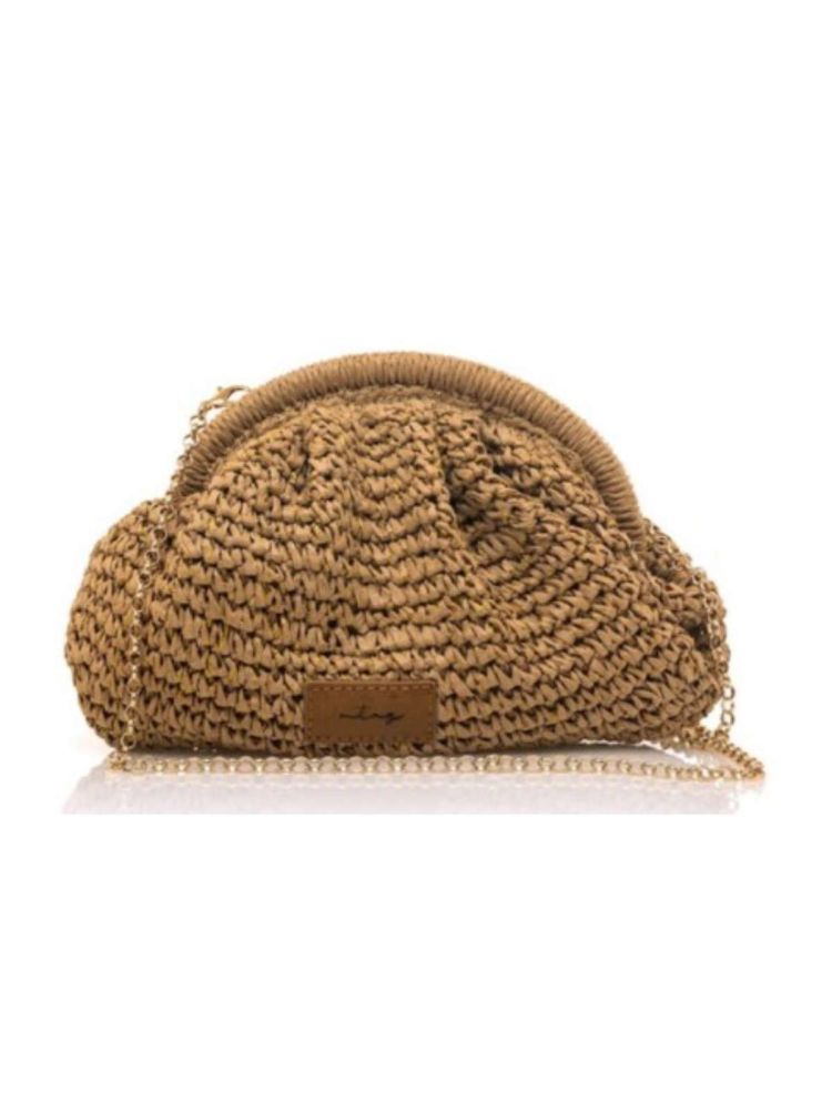 MTNG Bolso de mano rafia mujer