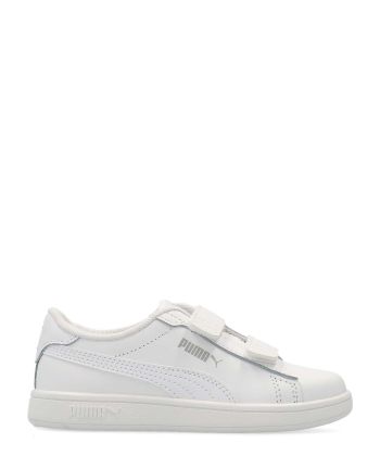 PUMA Zapatillas colegiales blancas Smash 3.0