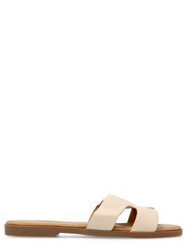 VVNN Sandalias plana mujer beige