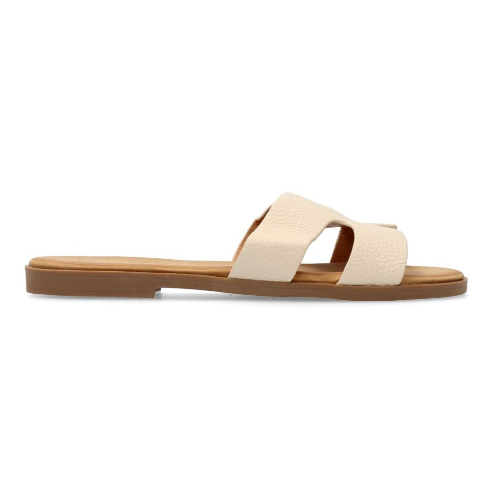 VVNN Sandalias plana mujer beige