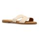 VVNN Sandalias plana mujer beige