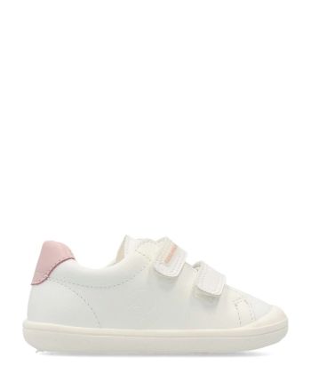 PABLOSKY Deportiva colegial velcro blanco rosa