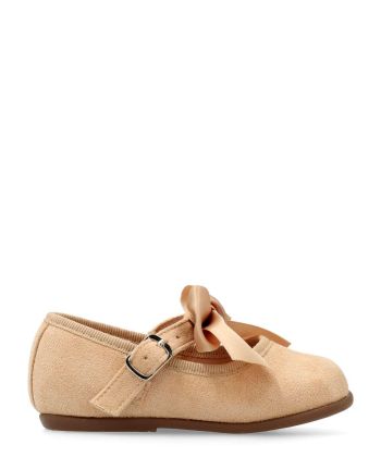 PEKES Zapatilla mercedita hebilla beige