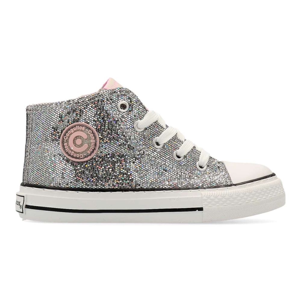 CONGUITOS Bota sneakers basket glitter niña