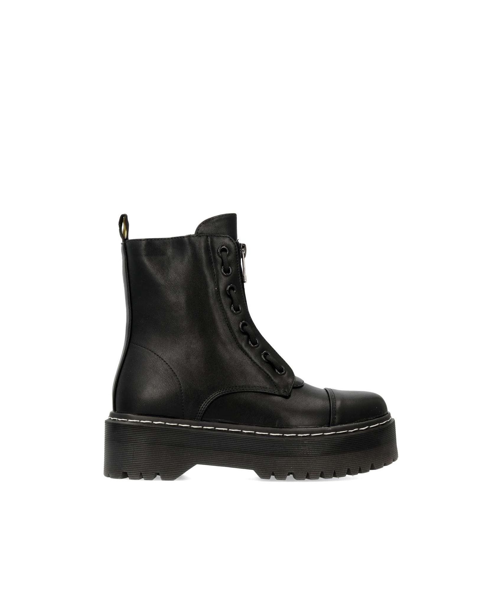 Botines Plataforma Botines Negros Con Cremallera Botas Negras Bota