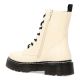 DANGELA Botines militar cordones beige