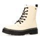 DANGELA Botines militar cordones beige