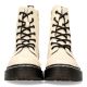 DANGELA Botines militar cordones beige