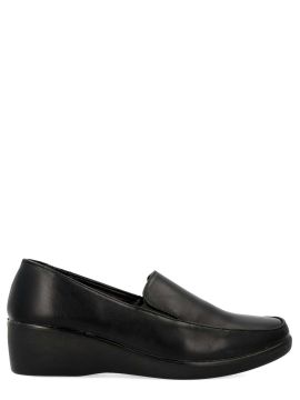 VVNN Zapato mocasín negro cuña mujer